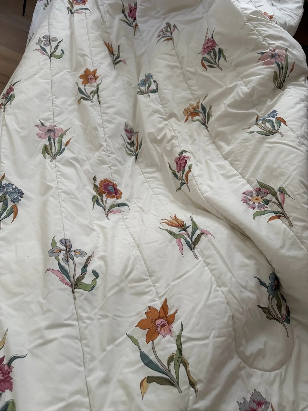 Matex 90’s Vintage floral White Bedspread w/ pillowcases